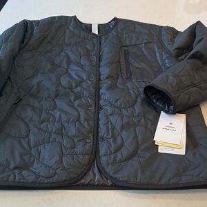 lululemon athletica Dark Gray Quilted Puffer Jacket generous in sizing